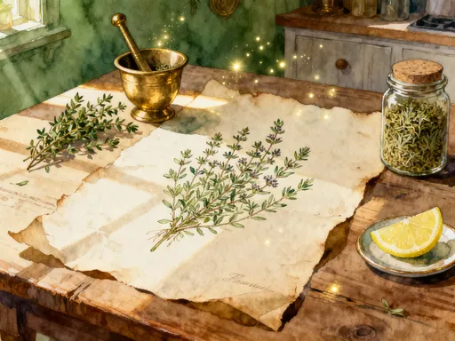 Watercolour illustration of thyme