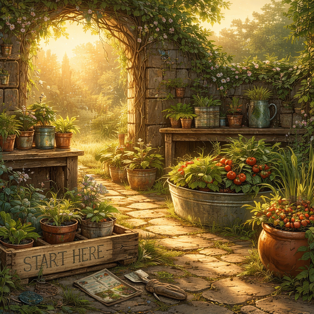 The Kitchen Garden at sunrise